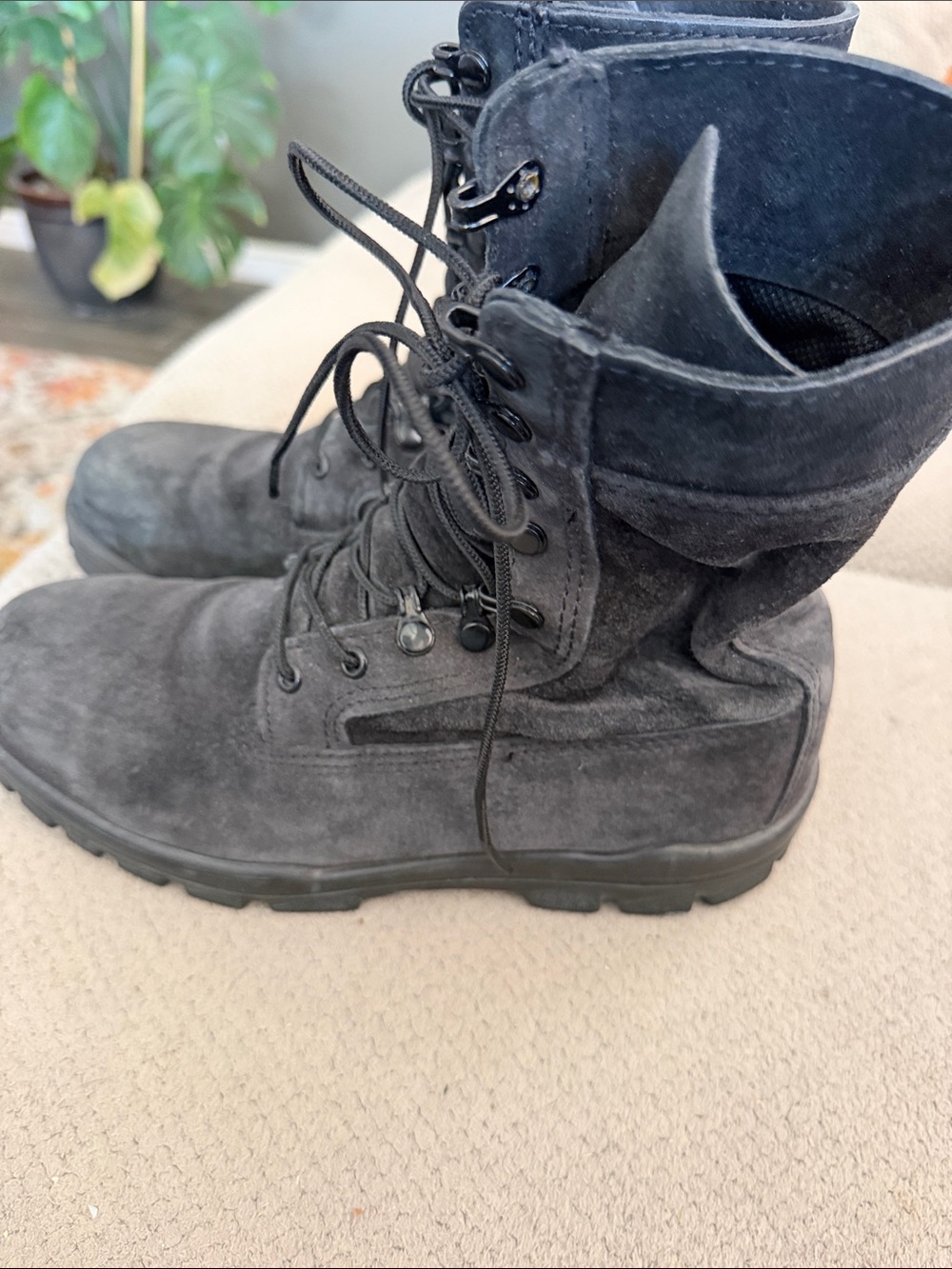 Bates Black steel toe Suede Men's Tactical Lace-Up Boots - Picture 3 of 6